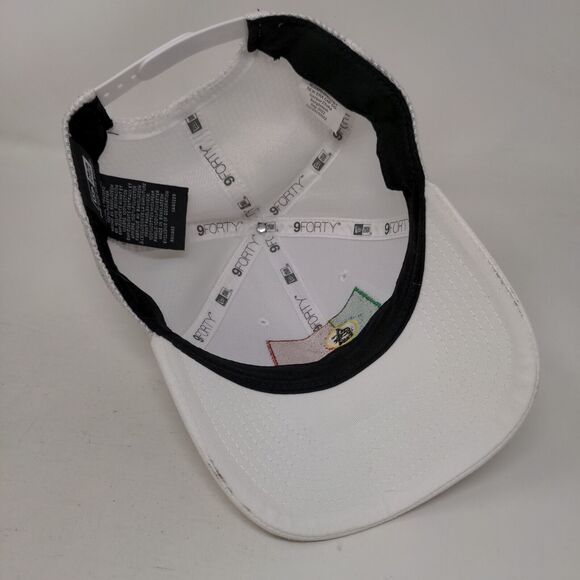 New Era Snapback Hat White OSFM Embroidered Mesh Adjustable 9Forty - Picture 6 of 7